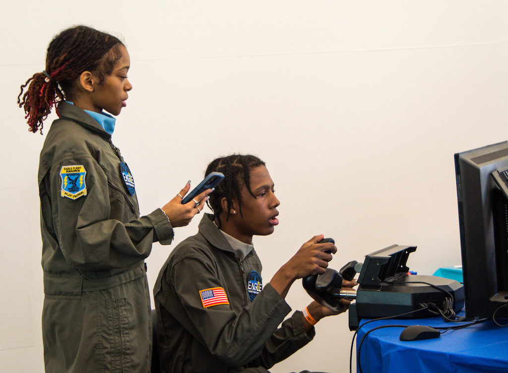 Guests at Aviation Day event