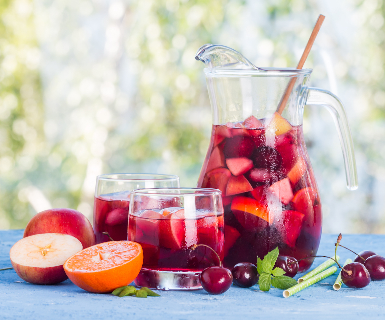 Glasses of red sangria