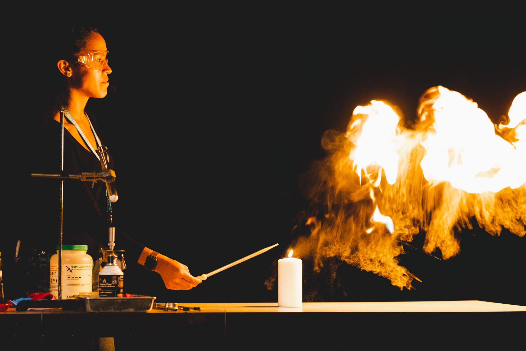 Fiery experiment at the Show of Ice and Fire