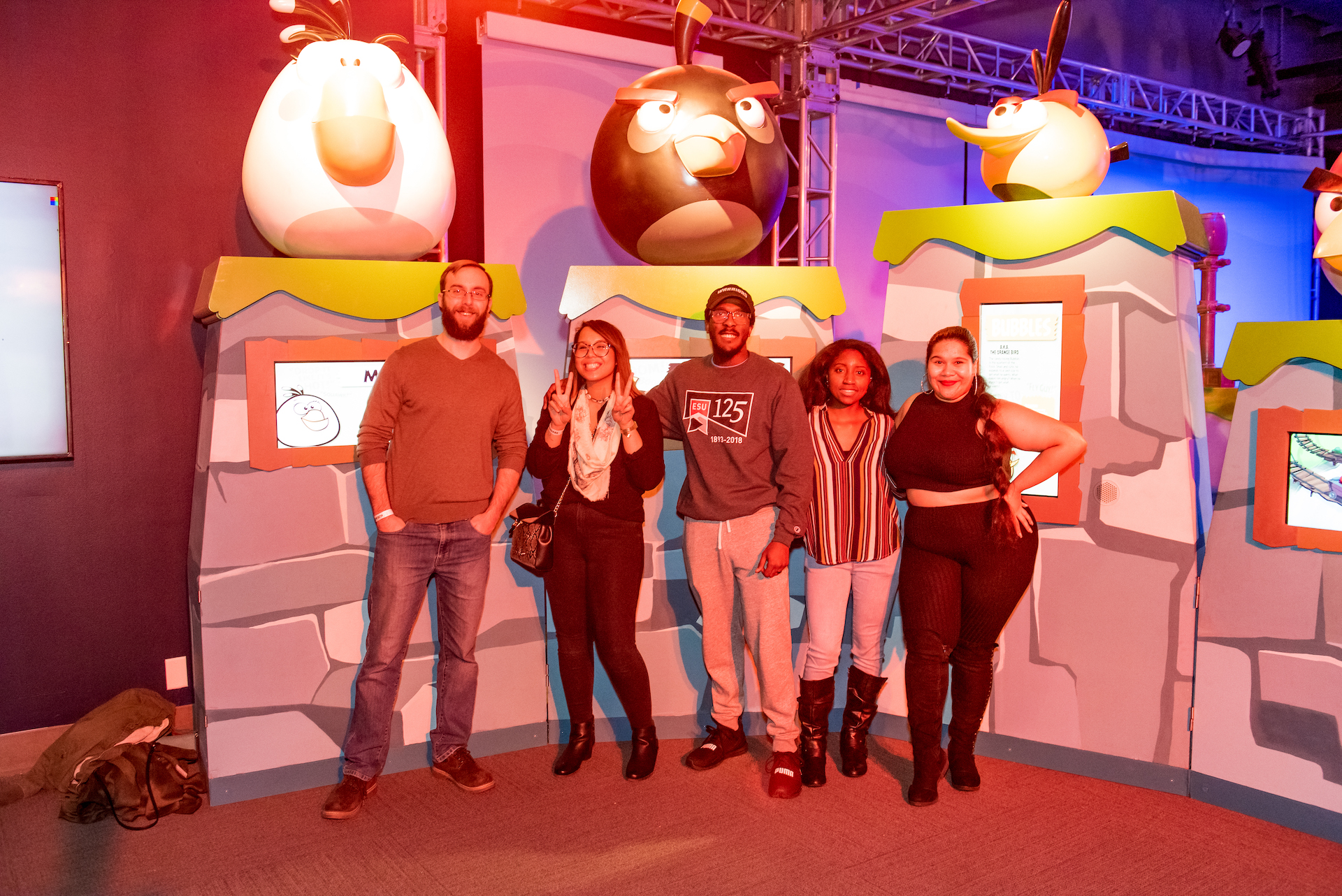 Guests in Angry Birds Universe exhibition