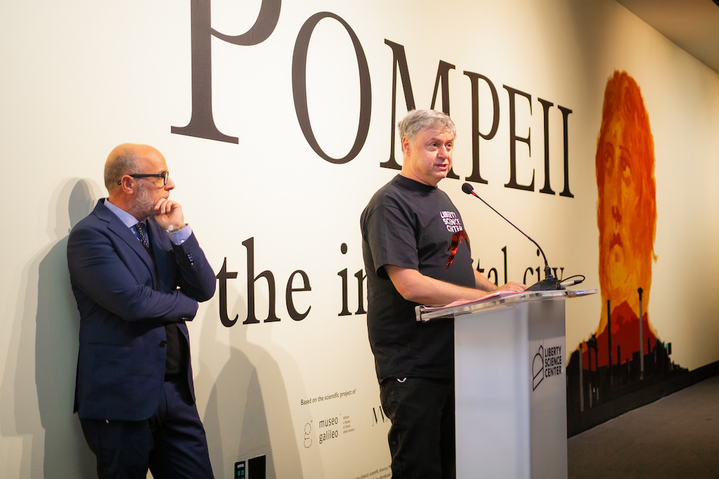 At the opening event for Pompeii: The Immortal City