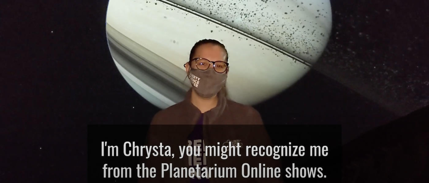 Chrysta in the planetarium