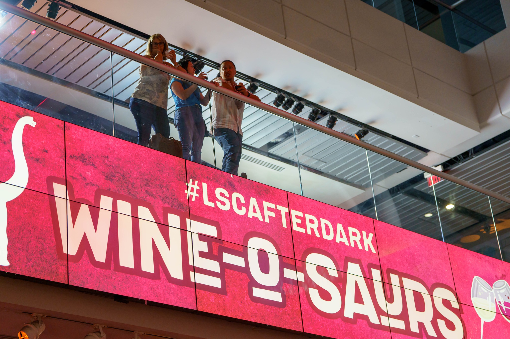 Guests having fun at LSC After Dark: Wine-O-Saurs