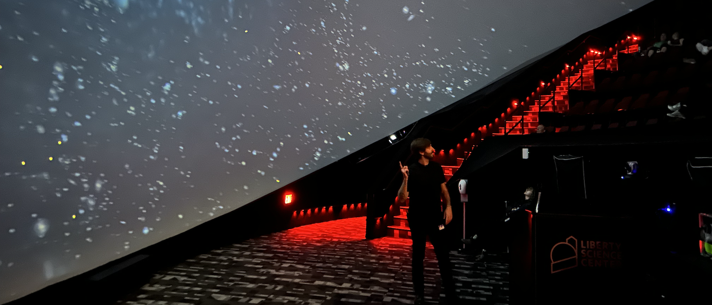 Dr. Adrian Price-Whelan during his Space Talk in the planetarium