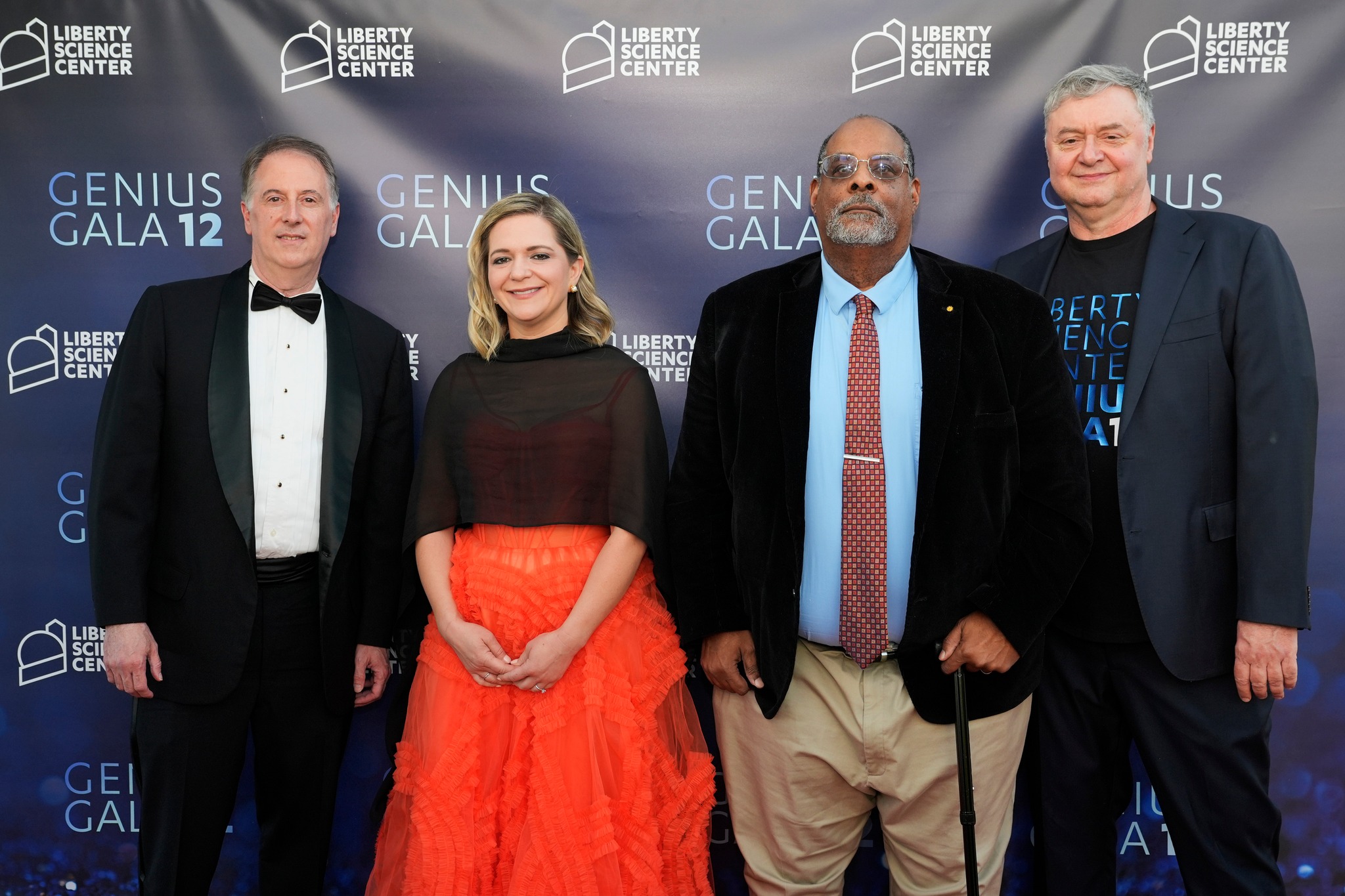 (from left to right) Nicholas Schiff, MD, Andrea Kritcher, PhD, Dr. Joseph L. Graves, Jr., LSC President and CEO Paul Hoffman
