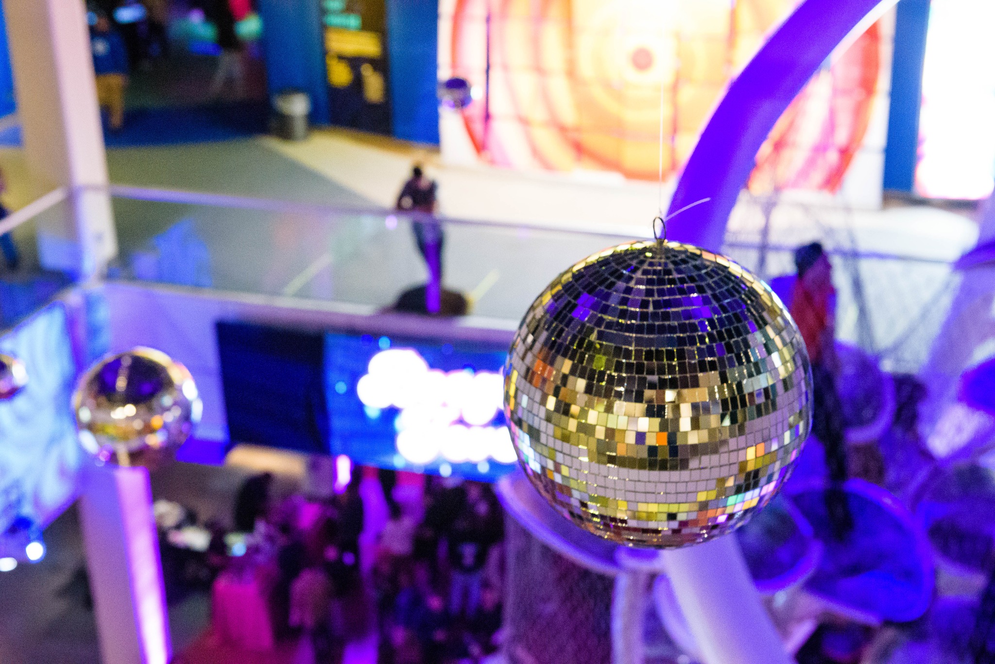 Disco ball at LSC After Dark: Boogie Fever