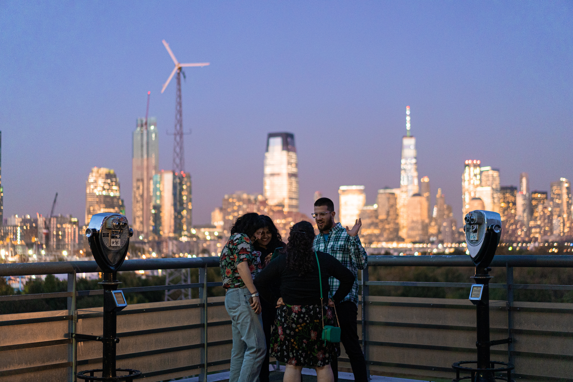 Guests enjoying the NYC skyline