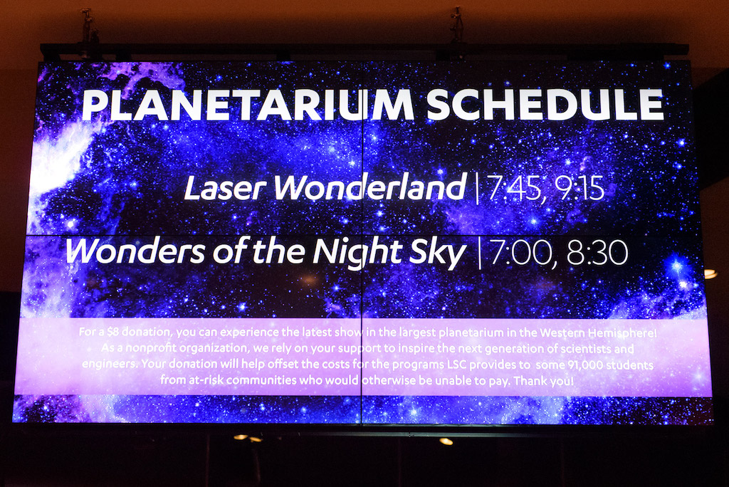 Planetarium schedule