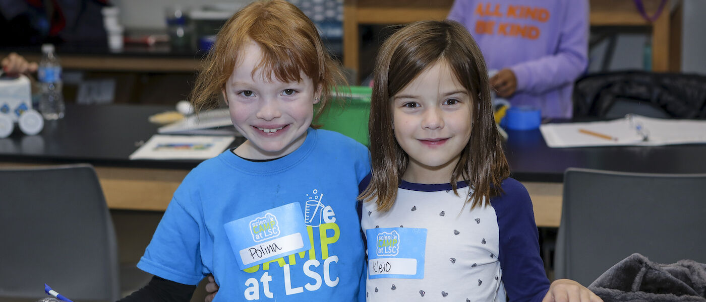 Two girls at LSC Science Camp, fall session