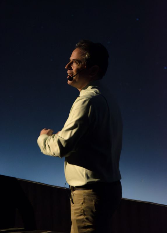 Dr. Josh Winn in the planetarium